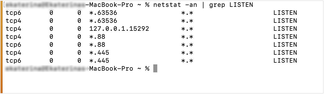 macOS 监听端口示例