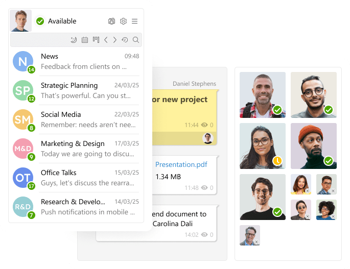 Permanent meeting rooms in Virola messenger